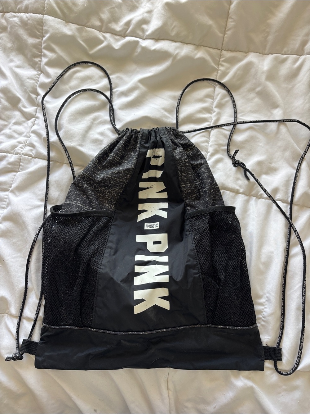 VS Pink drawstring back pack